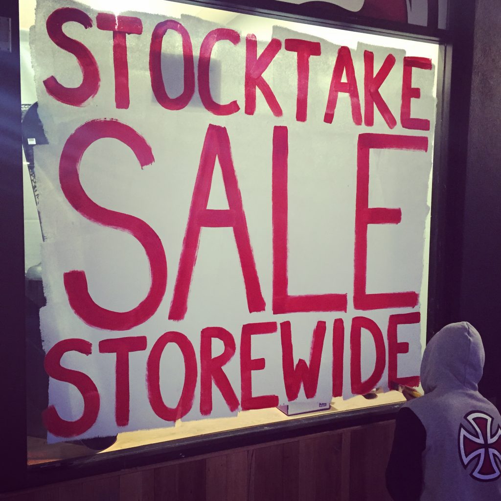 stocktake sale