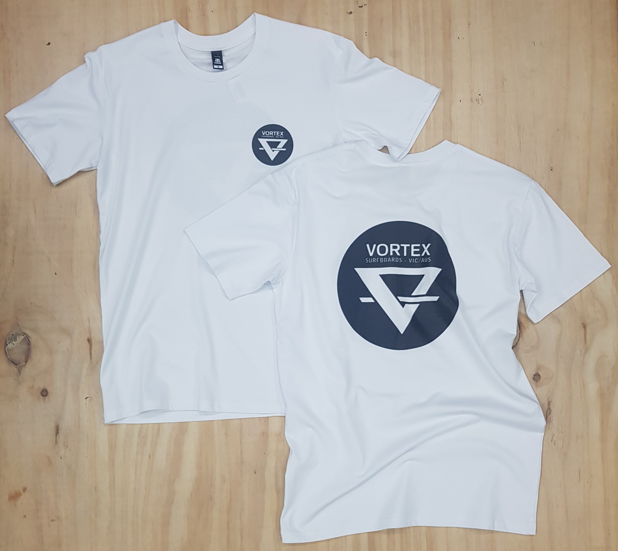 Vortex Mens Surfboards Logo Tee White